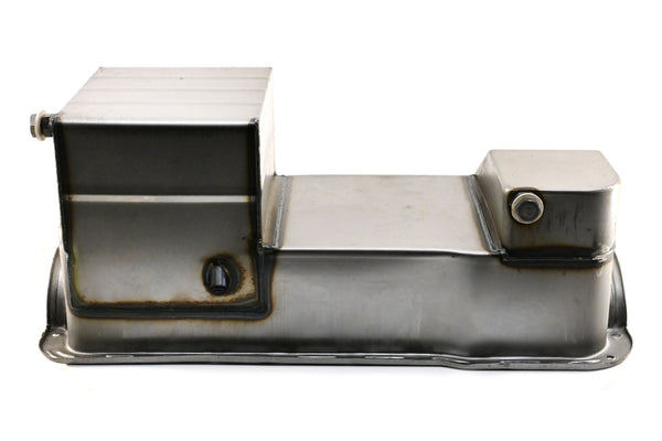 1979–93 Ford Mustang 302 / 5.0L – OEM Replacement Steel Racing Oil Pan – 7 Qt Capacity – Raw Steel Finish