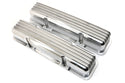 Aluminum Tall Valve Covers Fits 1958–86 Chevy Small Block 283 / 305 / 327 / 350 / 383 / 400 – Full Finned – No Holes – Polished Finish