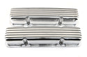 Aluminum Tall Valve Covers Fits 1958–86 Chevy Small Block 283 / 305 / 327 / 350 / 383 / 400 – Full Finned – No Holes – Polished Finish