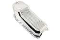 Aluminum Oil Pan – Fits 1980–1985 Chevy SB 283–350 – Stock 4‑Quart – Retro Finned – Chrome