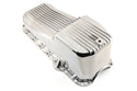 Aluminum Oil Pan – Fits 1980–1985 Chevy SB 283–350 – Stock 4‑Quart – Retro Finned – Polished