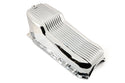 Aluminum Oil Pan – Fits 1986–2002 Chevy Small Block 262–400 – Retro Finned – Chrome Finish