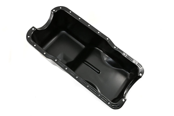 Steel Oil Pan – Fits 1962–1982 Ford SB 260‑289‑302 – Stock Capacity – Front Sump – Black