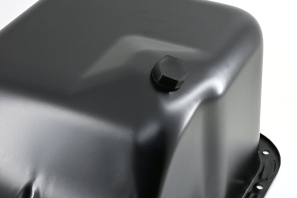 Steel Oil Pan – Fits 1962–1982 Ford SB 260‑289‑302 – Stock Capacity – Front Sump – Black