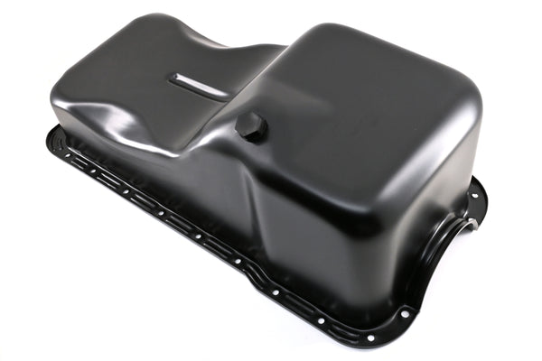 Steel Oil Pan – Fits 1962–1982 Ford SB 260‑289‑302 – Stock Capacity – Front Sump – Black