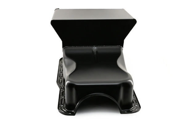 Steel Oil Pan – Fits 1965–1987 Ford SB 351W – Racing 7‑Quart Front Sump – Black