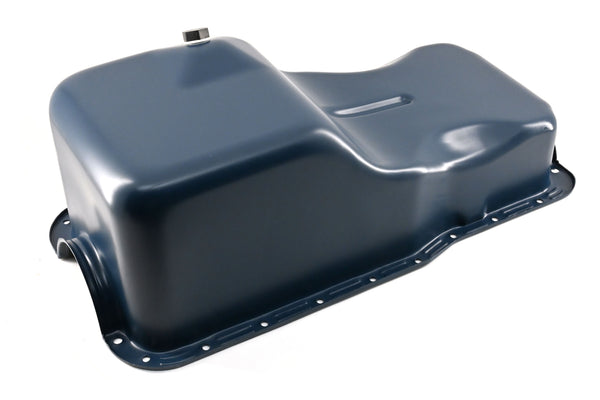 Steel Oil Pan – Fits 1962–1982 Ford SB 260‑289‑302 – Stock Capacity – Front Sump – Blue