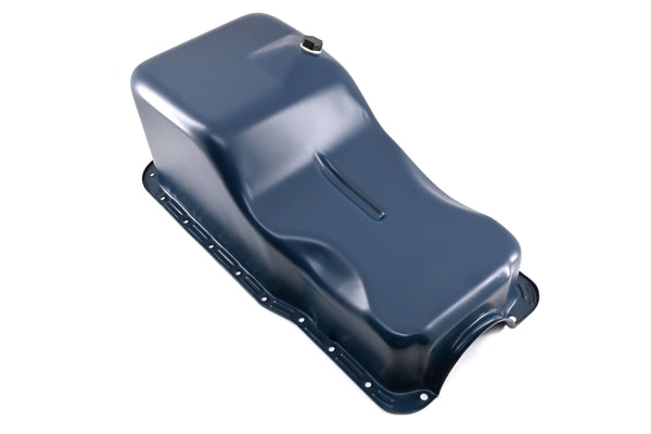 Steel Oil Pan – Fits 1962–1982 Ford SB 260‑289‑302 – Stock Capacity – Front Sump – Blue
