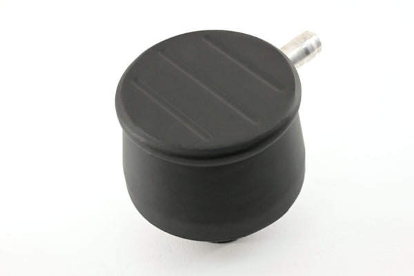 Aluminum Breather PCV Valve – Ball Milled – Powder‑Coated Matte Black