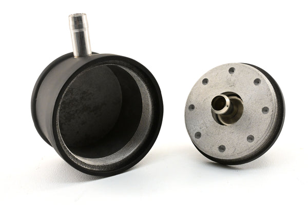 Aluminum Breather PCV Valve – Smooth Style – Powder‑Coated Matte Black