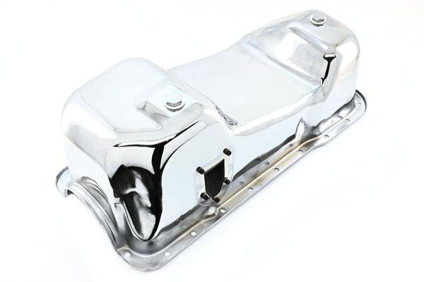 Steel Oil Pan Fits 1983–1993 Ford Mustang 351W 5.8L - Chrome