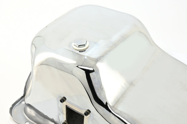 Steel Oil Pan Fits 1983–1993 Ford Mustang 351W 5.8L - Chrome