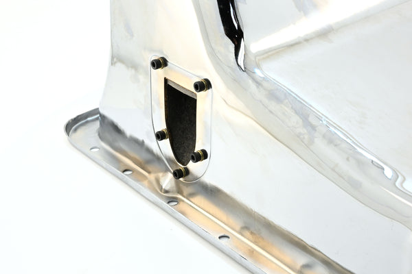 Steel Oil Pan Fits 1983–1993 Ford Mustang 351W 5.8L - Chrome