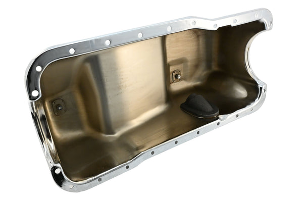 Steel Oil Pan Fits 1983–1993 Ford Mustang 351W 5.8L - Chrome
