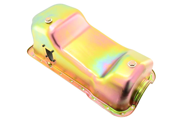 Steel Oil Pan Fits 1983–1993 Ford Mustang 351W 5.8L - Zinc-Plated