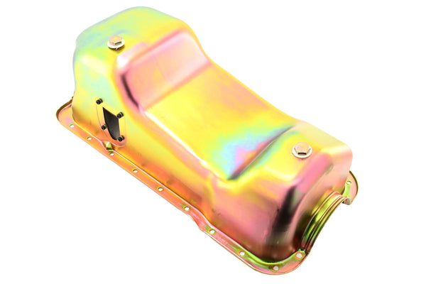 Steel Oil Pan Fits 1983–1993 Ford Mustang 351W 5.8L - Zinc-Plated