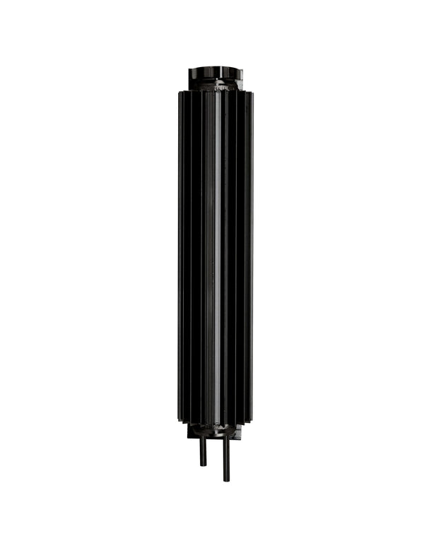 ALUMINUM UNIVERSAL 13' FINNED  RADIATOR OVERFLOW TANK - BLACK