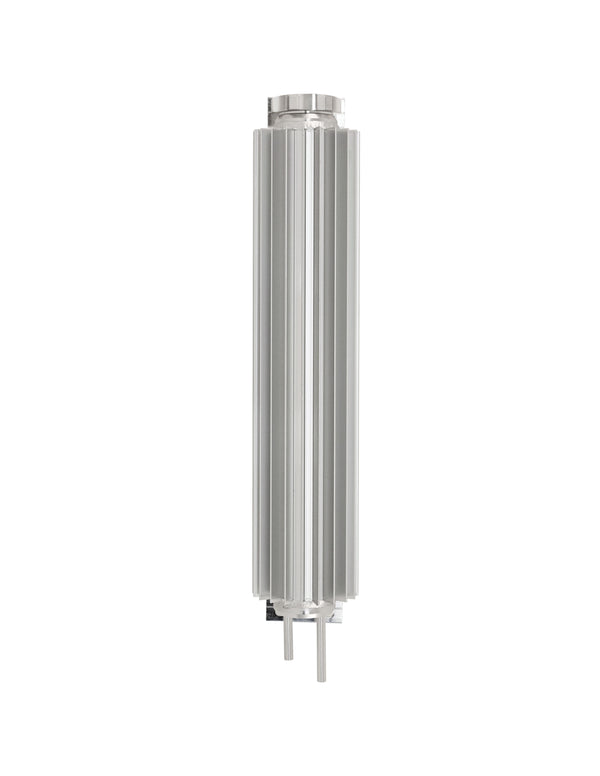 ALUMINUM UNIVERSAL 13' FINNED  RADIATOR OVERFLOW TANK - SILVER