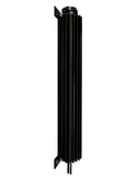 ALUMINUM UNIVERSAL 17' FINNED  RADIATOR OVERFLOW TANK - BLACK