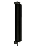ALUMINUM UNIVERSAL 17' FINNED  RADIATOR OVERFLOW TANK - BLACK