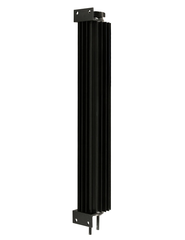 ALUMINUM UNIVERSAL 17' FINNED  RADIATOR OVERFLOW TANK - BLACK