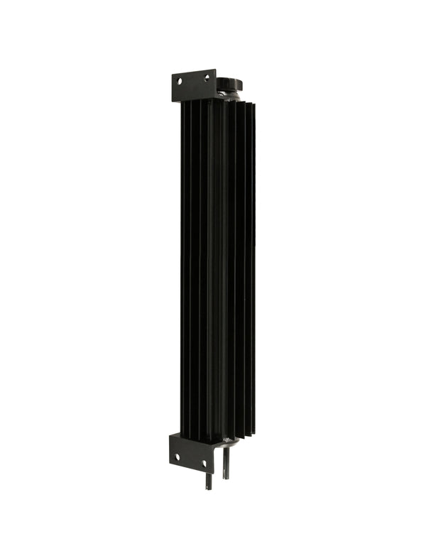 ALUMINUM UNIVERSAL 13' FINNED  RADIATOR OVERFLOW TANK - BLACK