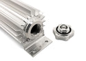 ALUMINUM UNIVERSAL 13' FINNED  RADIATOR OVERFLOW TANK - SILVER