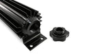 ALUMINUM UNIVERSAL 13' FINNED  RADIATOR OVERFLOW TANK - BLACK