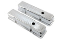 Tall Steel Valve Covers – Fits 1958–1986 Chevy Small Block 283‑305‑327‑350 (Stamped “350” Logo, 1 Hole Each) – Chrome Finish