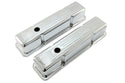 Tall Steel Valve Covers – Fits 1958–1986 Chevy Small Block 283‑305‑327‑350 (Stamped “350” Logo, 1 Hole Each) – Chrome Finish