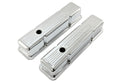 Tall Steel Valve Covers – Fits 1958–1986 Chevy Small Block 283‑305‑327‑350 (Stamped “350” Logo, 1 Hole Each) – Chrome Finish