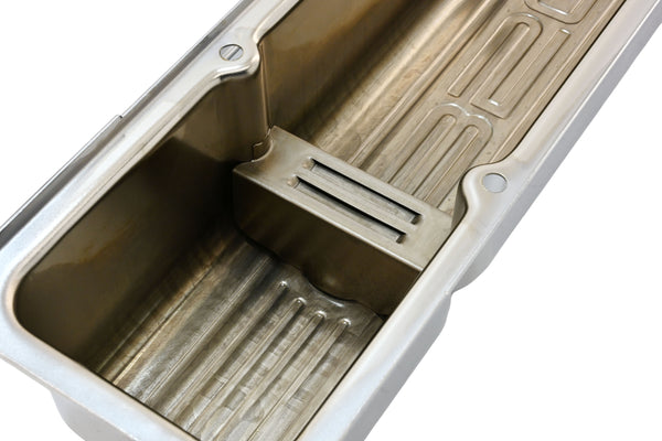 Tall Steel Valve Covers – Fits 1958–1986 Chevy Small Block 283‑305‑327‑350 (Stamped “350” Logo, 1 Hole Each) – Chrome Finish