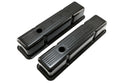 Tall Steel Valve Covers – Fits 1958–1986 Chevy Small Block 283‑305‑327‑350 (Stamped “350” Logo, 1 Hole Each) – Black Finish