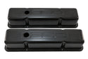 Tall Steel Valve Covers – Fits 1958–1986 Chevy Small Block 283‑305‑327‑350 (Stamped “350” Logo, 1 Hole Each) – Black Finish