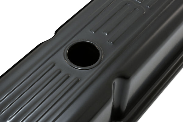 Tall Steel Valve Covers – Fits 1958–1986 Chevy Small Block 283‑305‑327‑350 (Stamped “350” Logo, 1 Hole Each) – Black Finish