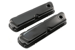 Steel Valve Covers for 1962–85 Ford SB 260‑289‑302‑351W – Smooth – 1 Hole – Black