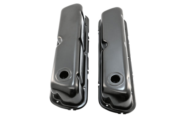 Steel Valve Covers for 1962–85 Ford SB 260‑289‑302‑351W – Smooth – 1 Hole – Black