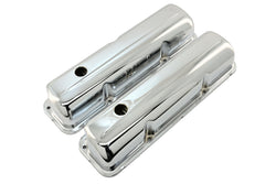 Steel Valve Covers Fits 1957–1976 Ford FE 352‑390‑406‑427‑428 – Smooth – 1 Hole – Chrome