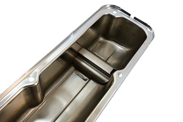 Steel Valve Covers Fits 1957–1976 Ford FE 352‑390‑406‑427‑428 – Smooth – 1 Hole – Chrome