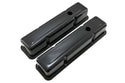 Steel Tall Valve Covers – Fits 1958–86 Chevy Small Block 283-400 – 1 Hole – Black
