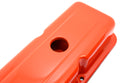 Steel Short Valve Covers – Fits 1958–86 Chevy SB 283-305-327-350-400 – Smooth – Orange