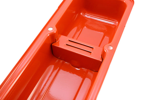 Steel Short Valve Covers – Fits 1958–86 Chevy SB 283-305-327-350-400 – Smooth – Orange