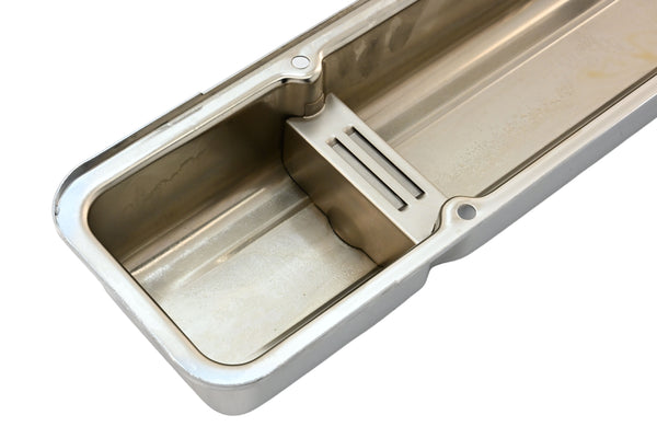 Steel Short Valve Covers – Fits 1958–86 Chevy SB 283-400 – Smooth – Chrome