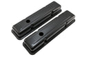 Steel Short Valve Covers – Fits 1958–86 Chevy SB 283-305-327-350-400 – Smooth – Black