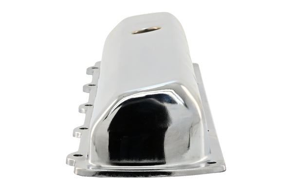 Steel Valve Covers – Fits 1964–1980 Oldsmobile 330‑350‑400‑425‑455 (Stock Height, 1 Push‑In Hole, Smooth Top) – Chrome Finish