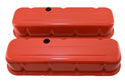 Steel Tall Valve Covers Fits 1965–95 Chevy BB 396‑427‑454‑502 – 1 Hole – Orange