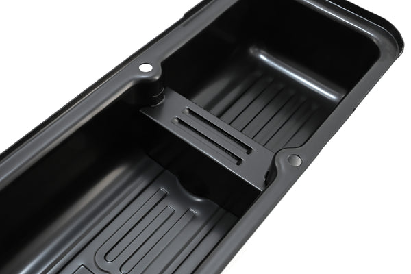 Steel Valve Covers for 1958–1986 Chevy Small Block 283-305-327-350 – Short Style – Stamped 350 Logo with Ball Mill – Black