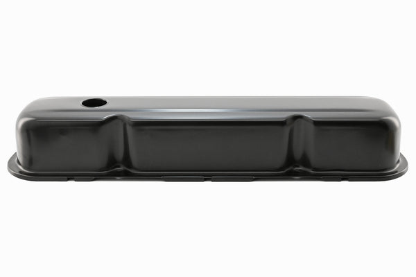 Steel Valve Covers Fits 1967–1989 Mopar SB 318-340-360 – Short Style – 1 Hole – Black
