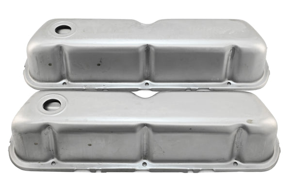 Steel Valve Covers for 1962–85 Ford SB 260‑289‑302‑351W – Smooth – 1 Hole – Raw