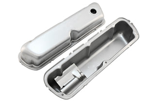 Steel Valve Covers Fits 1962–85 Small Block Ford SBF 260‑289‑302‑351W – Smooth – 1 Hole – Raw
